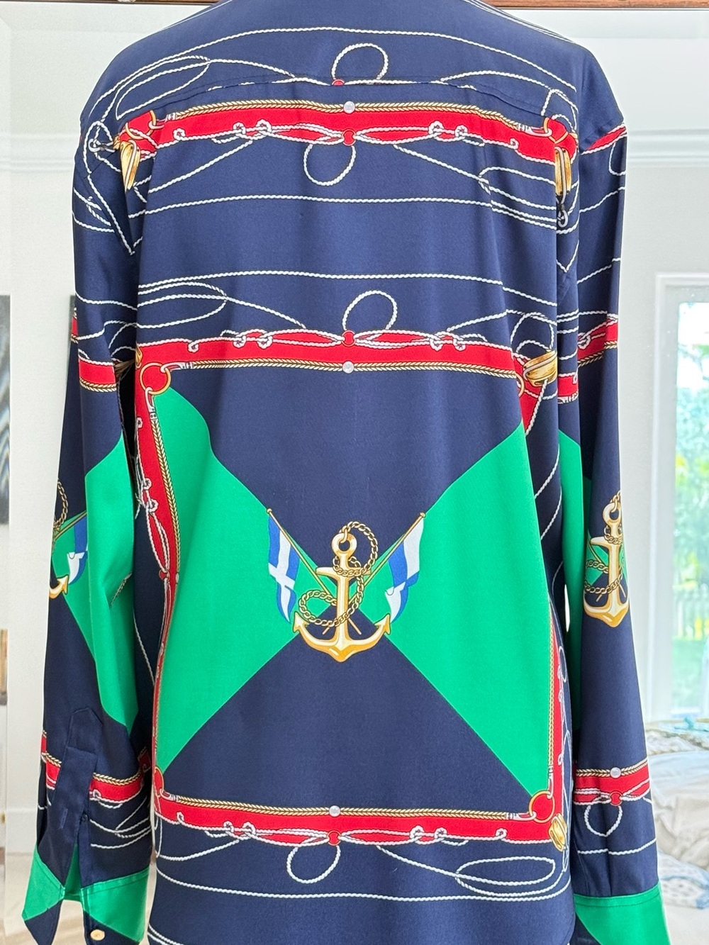 Rare Lauren Ralph Lauren 90’s Nautical Button- down Blouse Size Large - Picture 6 of 11